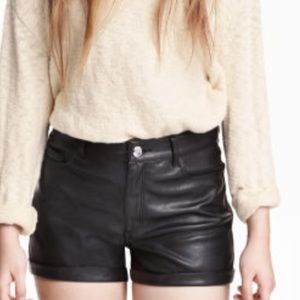 H&M leather shorts